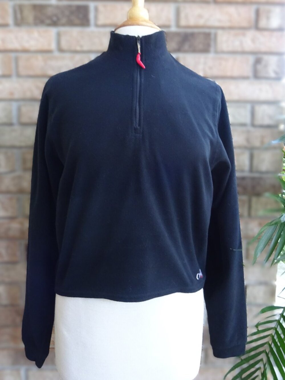 Hot Chillys Black Fleece Quarter Zip Pullover - Fits Women's XS / Petite